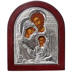 Икона посеребренная Святое Семейство (7 x 9 x 1,5 см) 466-1198