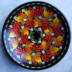 Тарелка с петриковской росписью цветочная (d-15 см) TR0353
