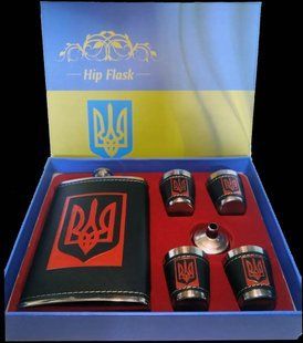 Подарунковий набір з флягою для чоловіків Ukraine 6х1 TZ-15