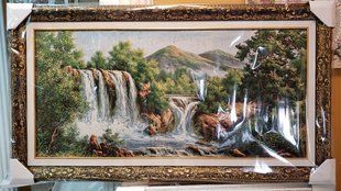 Гобеленовая картина "Горный водопад" (50 x 90 см) GB097a