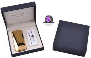 Електроімпульсна запальничка в подарунковій коробці Arc Cigarette XT-5007 Gold