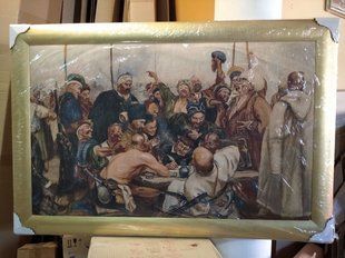 Гобеленовая картина "Запорожцы пишут письмо турецкому султану" (73 x 108 см) GB106