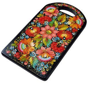 Доска с петриковской росписью (32 x 18 x 1,5 см) TR0528