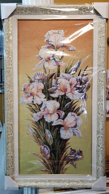 Гобеленовая картина с люрексом "Ирисы" (50 x 90 см) GB029