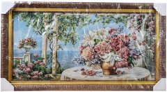 Гобеленова картина "Ваза з квітами" (48 x 88 см) GB067