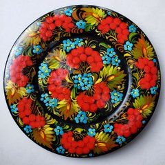 Тарелка с петриковской росписью цветочная (d-20 см) TR0513