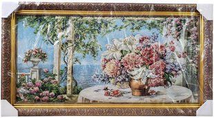Гобеленовая картина "Ваза с цветами" (48 x 88 см) GB067