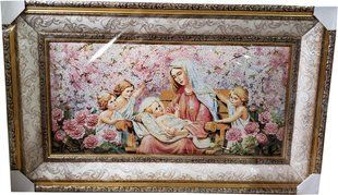 Гобеленова ікона з люрексом Богородиця з дитям (60 x 100 см) B140