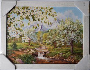 Картина-репродукция "Река в горах" (35 x 45 см) RP0158