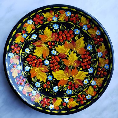 Тарелка с петриковской росписью цветочная (d-15 см) TR0354