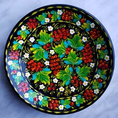 Тарелка с петриковской росписью цветочная (d-15 см) TR0355