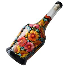 Бутылка с петриковской росписью (0,5 л) IS045