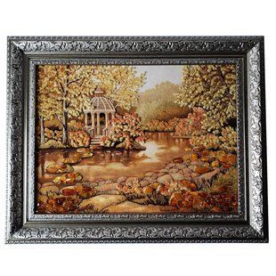 Картина із бурштину "Острівок закоханих" (40 x 50 см) BK0004