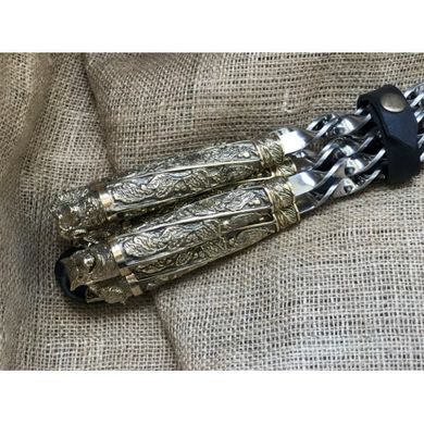 Набор шампуров с бронзовыми ручками "Дикие звери" с вилкой в колчане из кожи 470068