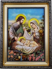 Икона из янтаря "Святое Семейство" (28 x 37 см) B158