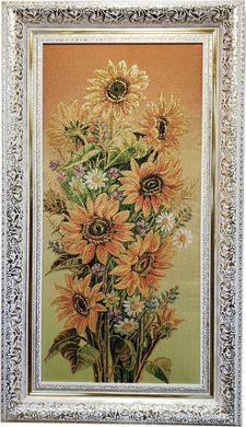 Гобеленова картина з люрексом "Квіти" (55 x 95 см) GB031