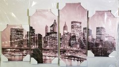 Модульная картина на 4 части "Нью-Йорк" (70 x 120 см) F-382, 70 x 120, от 101 см и более