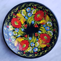 Тарелка с петриковской росписью цветочная (d-15 см) TR0356
