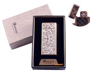 USB запальничка в подарунковій упаковці "Broad" (Двостороння спіраль розжарювання) 4850-3