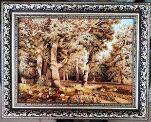Картина із бурштину "Загадковий ліс" (40 x 50 см) BK0005