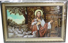 Икона из янтаря "Добрый Пастырь" (52 x 72 см) B062