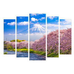 Модульна картина на 5 частин "Гора Фудзі" (80 x 120 см) Q023