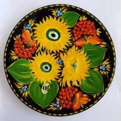 Тарелка с петриковской росписью цветочная (d-30 см) TR0229