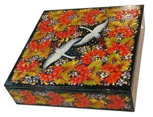 Шкатулка з розписом квадратна (20 x 20 x 5 см) SK0597