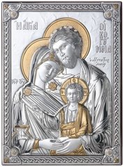 Икона серебряная Valenti Святое Семейство (5 x 7 см) 18043 1L