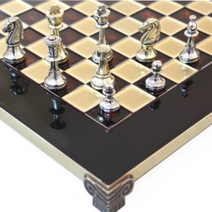 Шахматы "Стаунтон" красные Manopoulos (28 x 28 см) 088-3202S