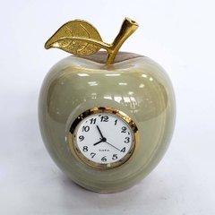 Годинник з оніксу "Яблуко" (7 x 7 x 9 см) FO0007