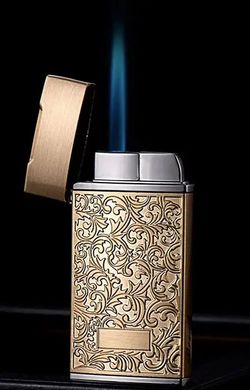 Креативная зажигалка ветрозащитная в подарочной коробке BROAD (Турбо пламя) HL-404 Black