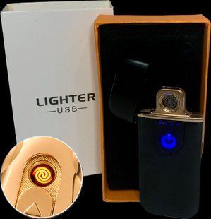 Сенсорна USB Запальничка (спіраль розжарювання) USB LIGHTER HL-519 BLACK