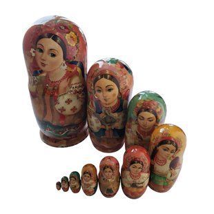 Матрешка "Украинка", 10 кукол (h-26 см) MU137