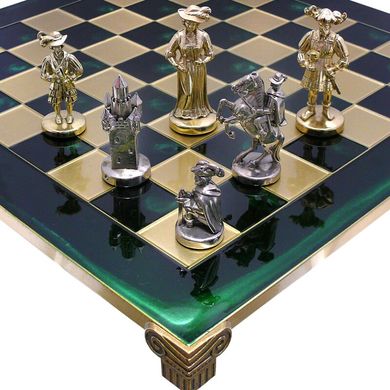 Шахматы "Мушкетеры" Manopoulos (44 x 44 см, зеленые) 088-1203S