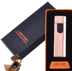 USB зажигалка в подарочной упаковке Lighter (Спираль накаливания) HL-48 Gold