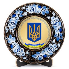 Тарелка с петриковской росписью "Украина" (d-29 см) TR0431