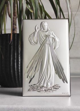Ікона срібна Valenti Ісус Милосердний (9 x 15 см) 81321 3XL