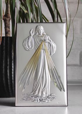 Ікона срібна Valenti Ісус Милосердний (9 x 15 см) 81321 3XL ORO