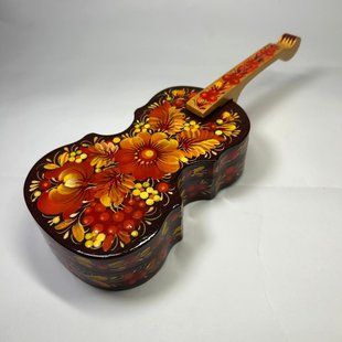 Шкатулка з розписом фігурна "Скрипка" (23 x 9 x 4 см) SK0457