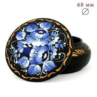 Шкатулка з розписом кругла ШК-05 (7 x 7 x 3,5 см) SK0433