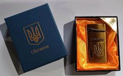 Зажигалка в подарочной упаковке Герб Украины (Острое пламя) HL-325-1-3