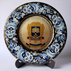 Тарелка с петриковской росписью "Тернополь" (d-29 см) TR0345