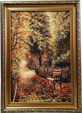 Картина із бурштину "Паркова алея" (52 x 72 см) BK0027