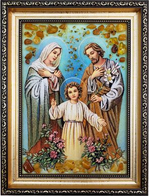 Икона из янтаря "Святое Семейство" (28 x 37 см) B204