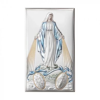 Ікона срібна Valenti Матір Божа Непорочного Зачаття (9 x 15 см) 81322 3XL COL
