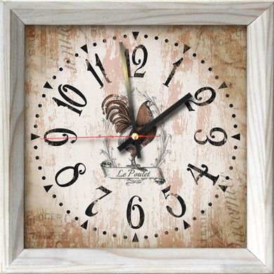 Часы настенные в деревянной раме (28 x 28 см) F-34