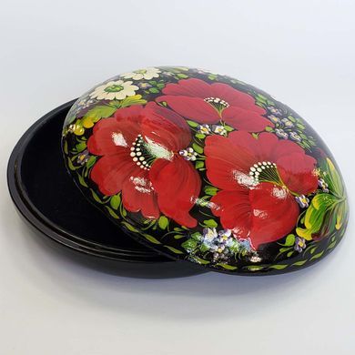 Шкатулка з розписом кругла (17 x 17 x 5 см) SK0227