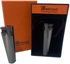 Креативна запальничка вітрозахисна в подарунковій коробці (Турбо полум'я) BROAD HL-406 Black