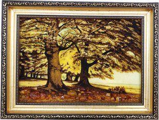 Картина из янтаря "Лес" (28 x 37 см) BK0030